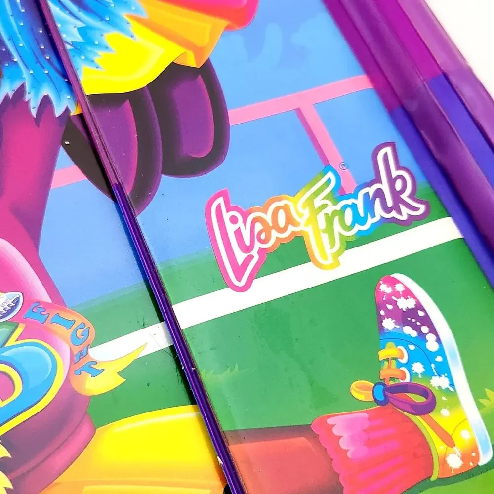 Vintage Lisa Frank Tri-Fold Binder Set – Cheer Bear Design – 1990s Collectible